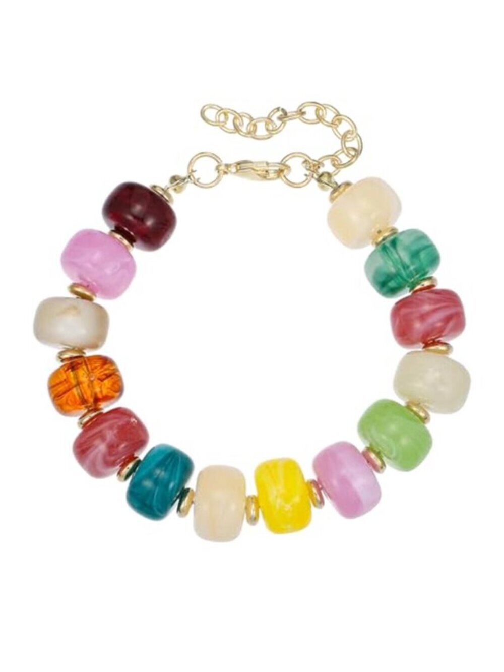 Boho Chunky Multicolor Beaded Bracelet